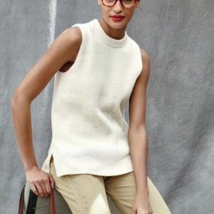 J. Crew Cream Sleeveless Sweater